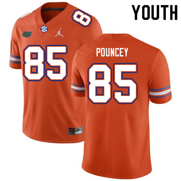 Youth #85 Jordan Pouncey Florida Gators College Football Jerseys Sale-Orange
